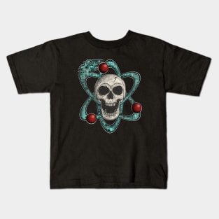 Pixelated Atoms Logo V4 w/o text Kids T-Shirt